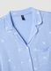 Blue viscose pyjamas in regular fit with floral pattern_5