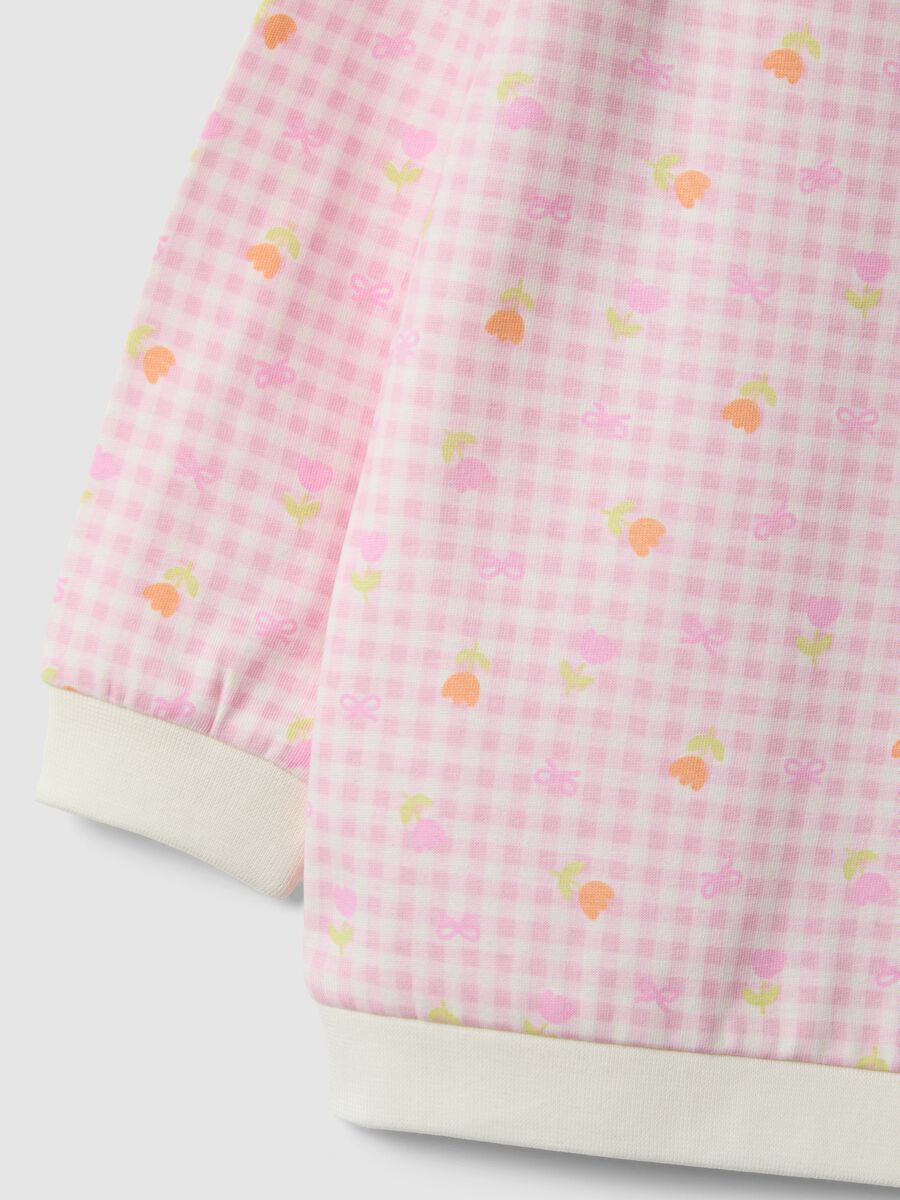 Pink pure cotton regular fit pyjamas for girls_2