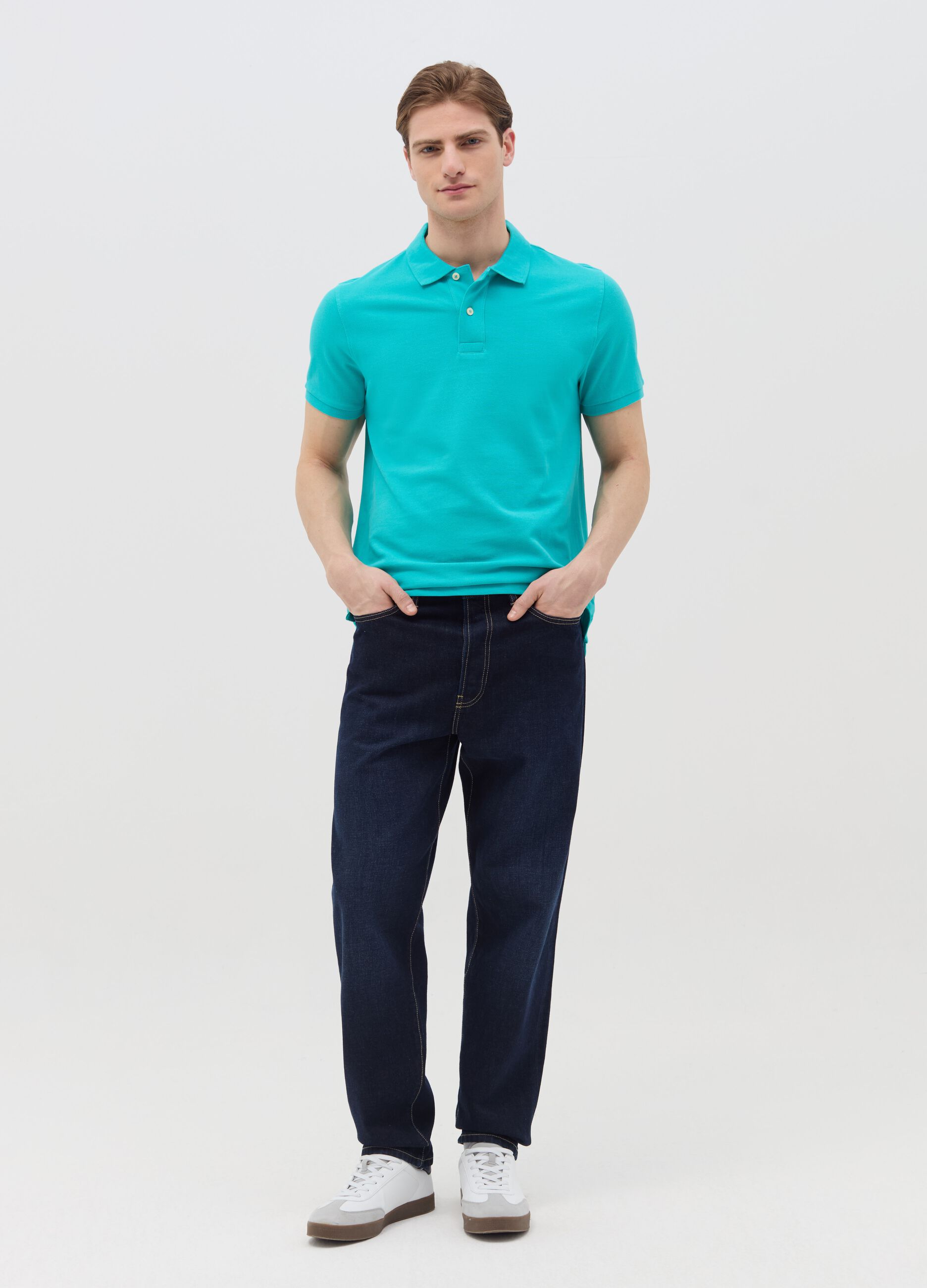 Organic cotton regular-fit polo shirt