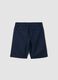 Boys&rsquo; blue linen and cotton blend regular-fit shorts_4