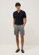 Grey pure cotton regular-fit cargo shorts_1