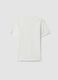 Boys' white pure cotton polo with serafino collar, regular fit_4