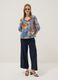 Blue floral blouse in pure cotton_1