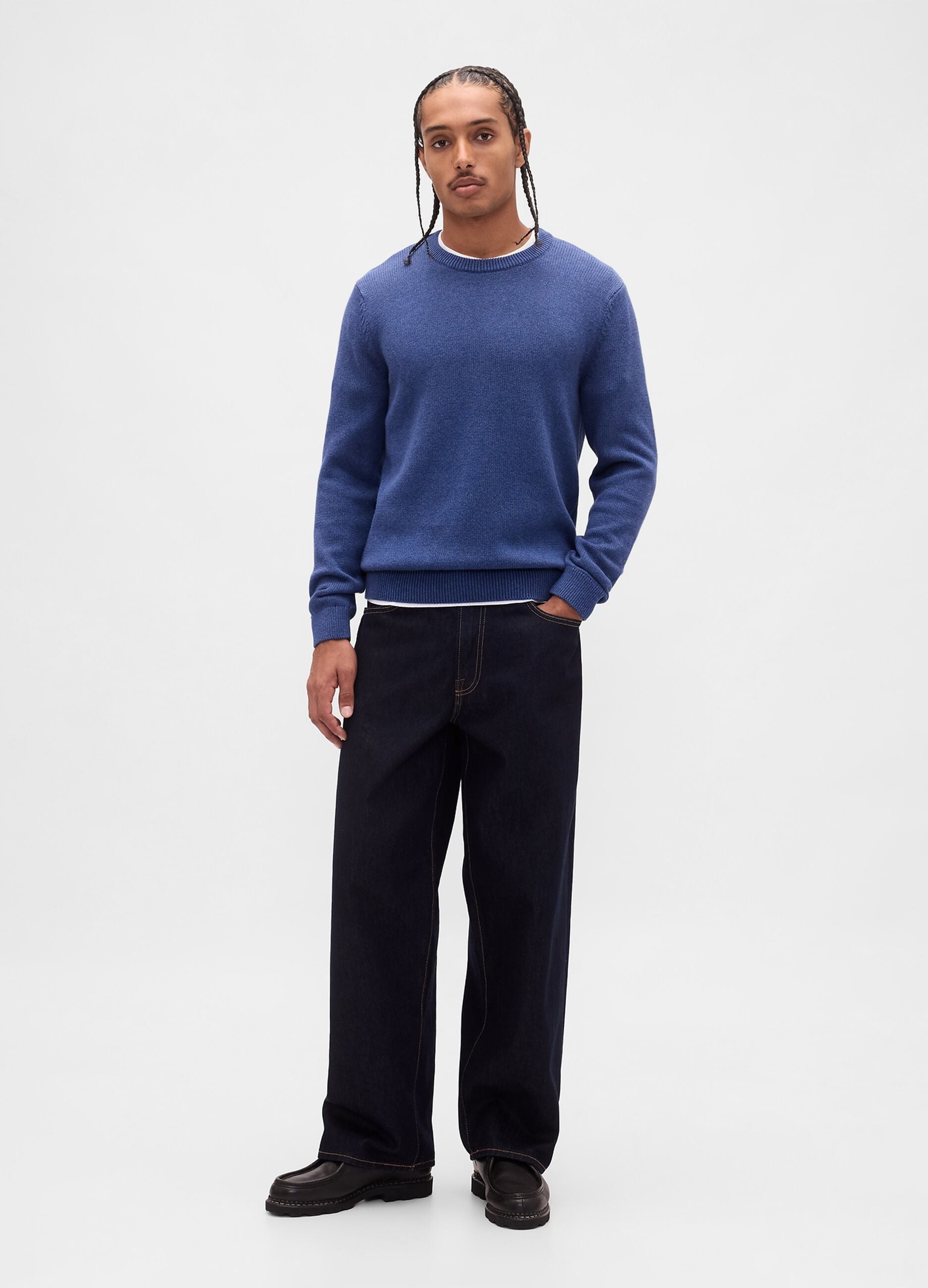 Blue Cotton Pullover