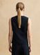 Blue Lyocell and Linen Regular Fit Waistcoat with Buttons_3