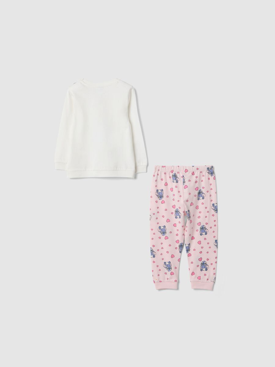 Multicolour pure cotton pyjamas for newborn with Stitch print_1
