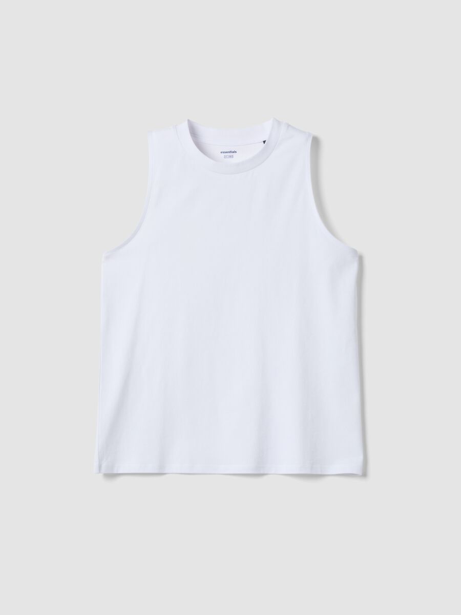 White pure cotton tank top_4