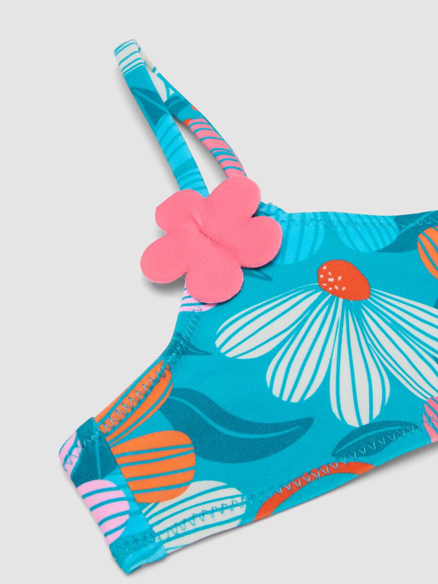 Girls&rsquo; multicolour floral print bikini_2