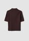 Brown viscose-blend polo jumper, regular fit_5