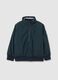 Green padded children's jacket regular fit with zip and hood_0