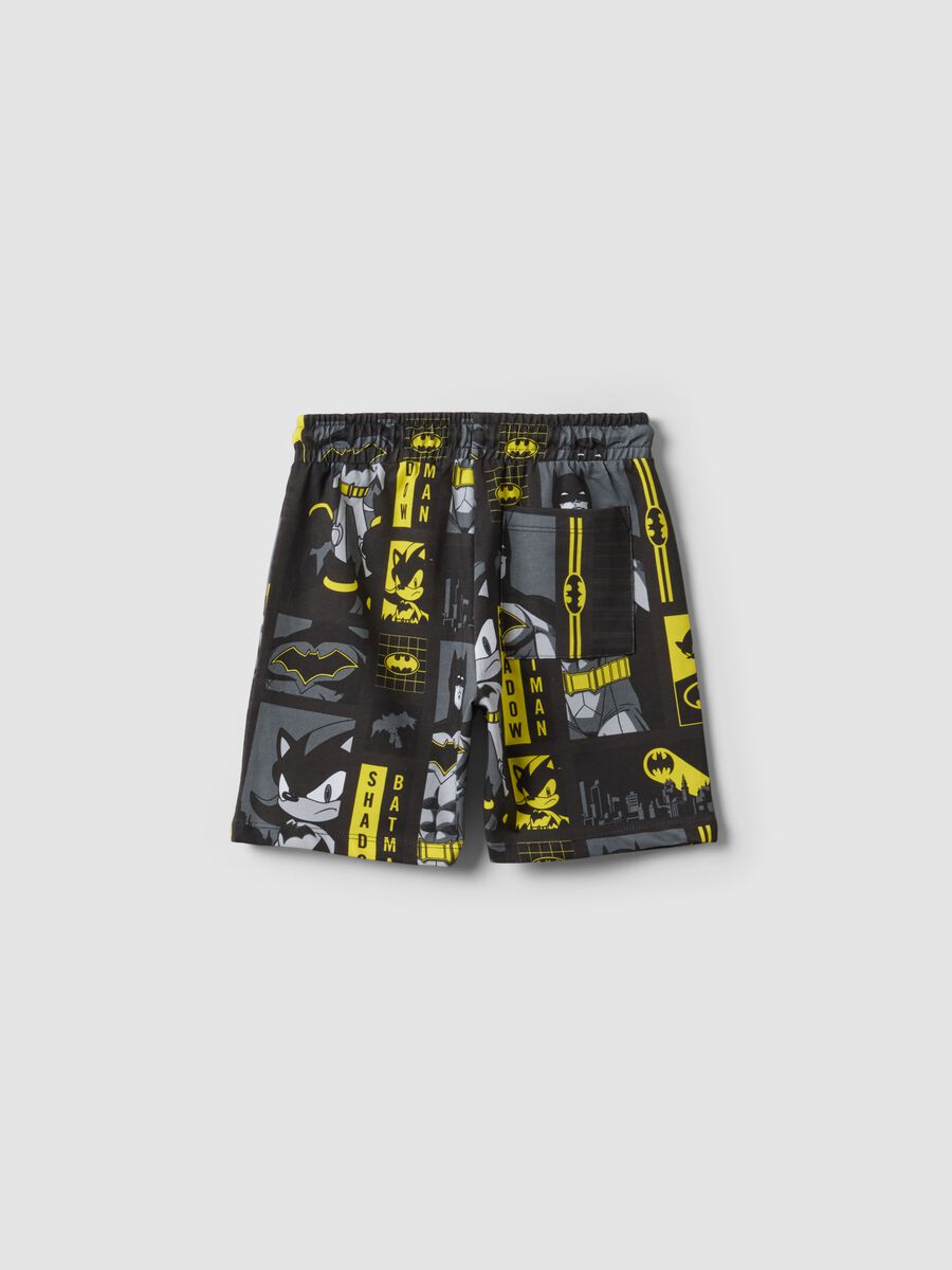 Boys&rsquo; multicolour 100% cotton oversized shorts with Sonic_1
