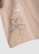 Girls&rsquo; beige pure cotton T-shirt with ruffles and rhinestones_3
