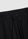 Black cotton blend regular fit sports shorts with Lakers logo_5
