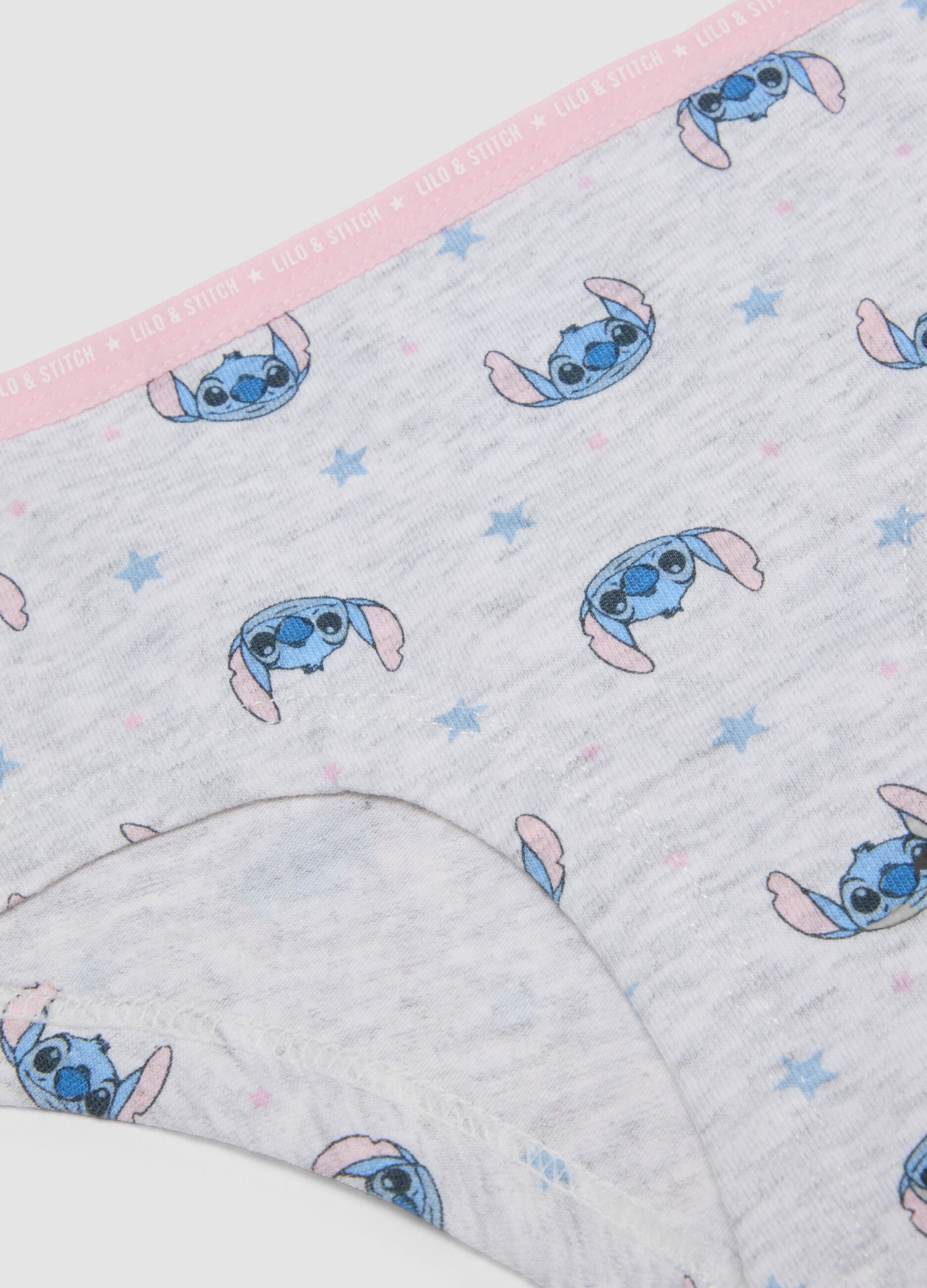 3-pack of multicolour Lilo & Stitch printed organic stretch cotton briefs