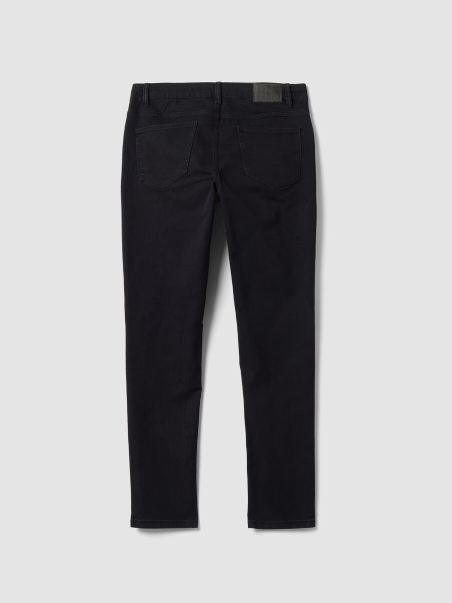 Black stretch-cotton skinny fit denim jeans_1