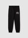 Fleece joggers with drawstring and print_3