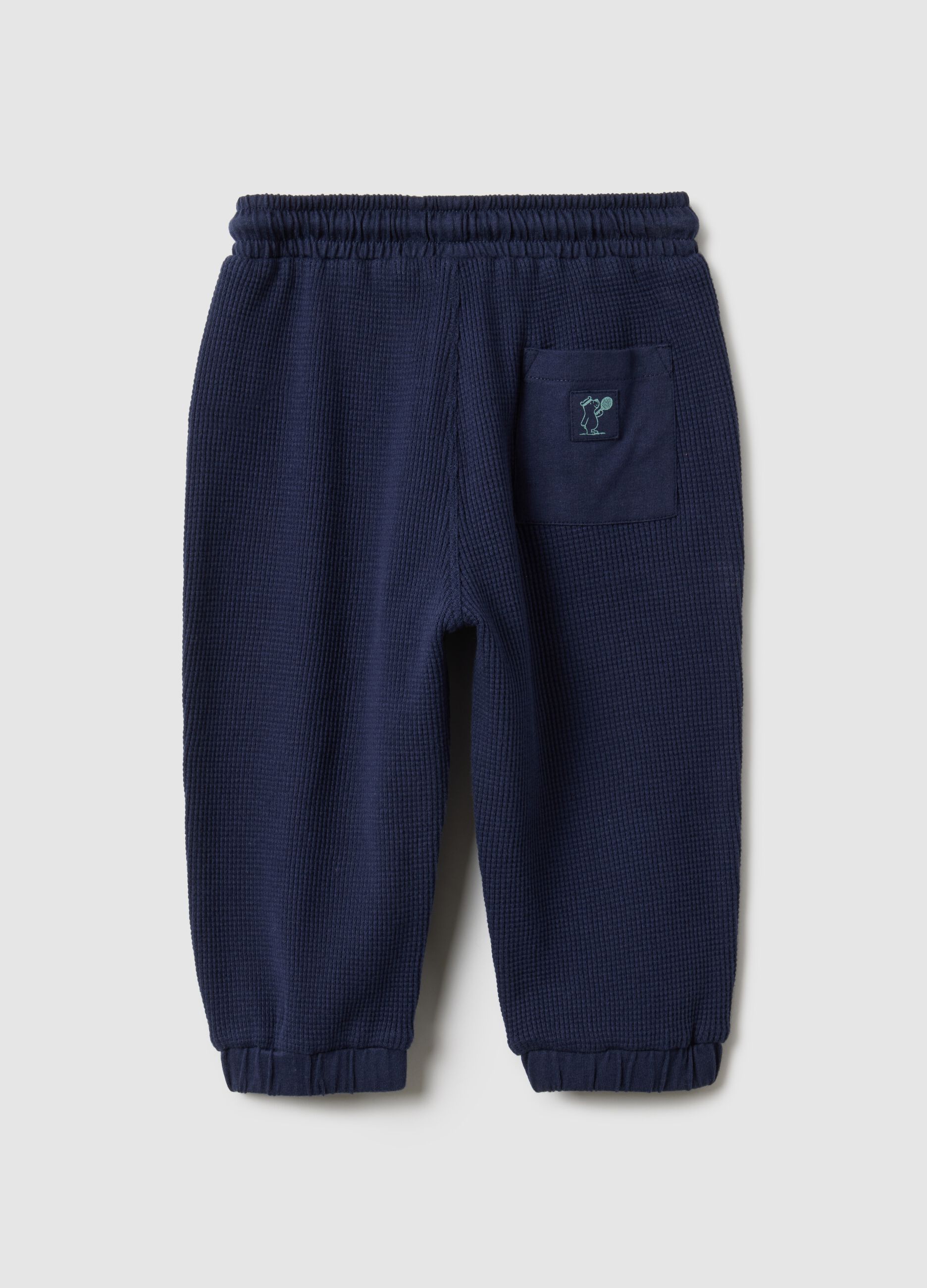 Boys' Regular Fit Blue Pure Cotton Trousers