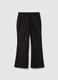 Black stretch regular fit trousers_5