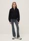 Girls' grey stretch cotton flare leggings_0
