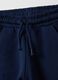 Children's regular fit blue pure cotton joggers with text_2