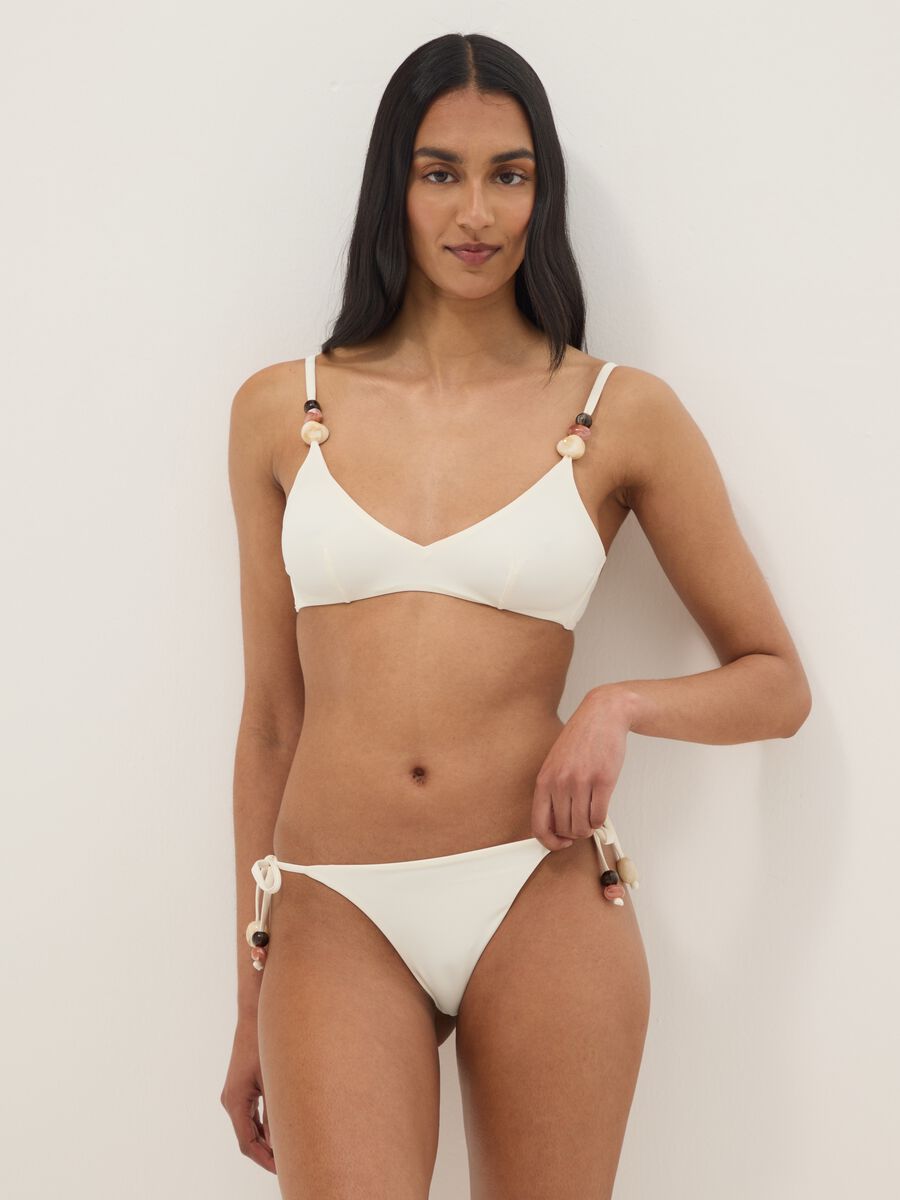 White stretch bikini bottoms with side ties and stones_1