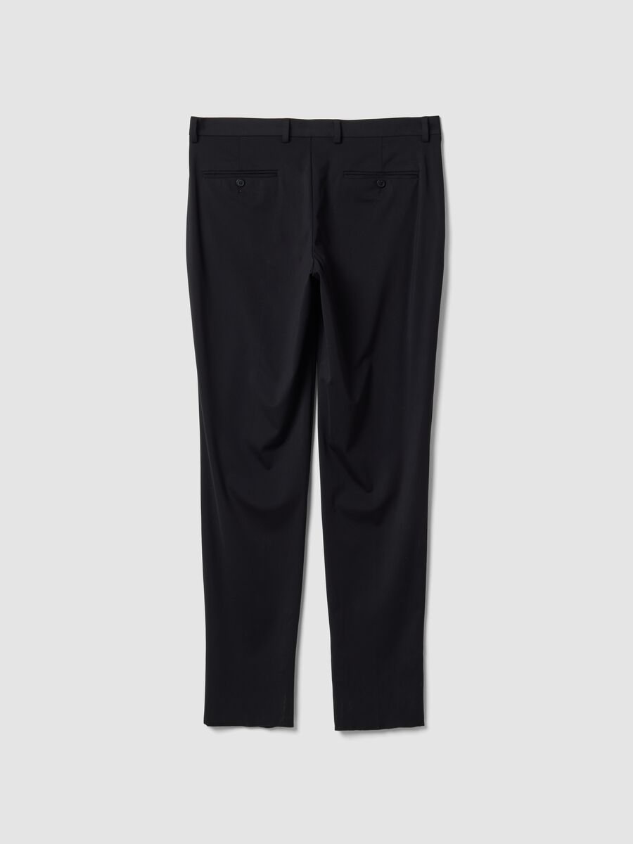 Pantaloni formali neri in tessuto elasticizzato 4 Way Stretch slim fit_2