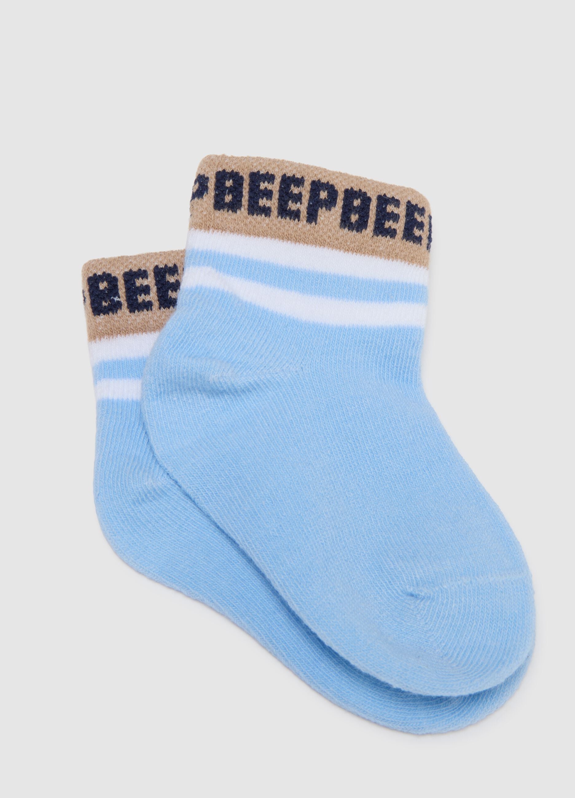 Newborn's multicolour cotton mix sock tripack with car prints