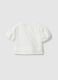 Girls' white pure cotton blouse regular fit with decorations_1
