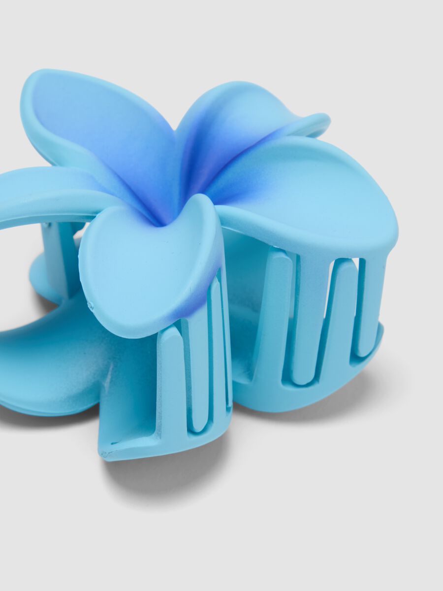 Blue Flower-Shaped Hair Clip for Girls_2