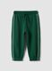 Pantaloni jogger verdi in puro cotone organico con coulisse per bimbo_0