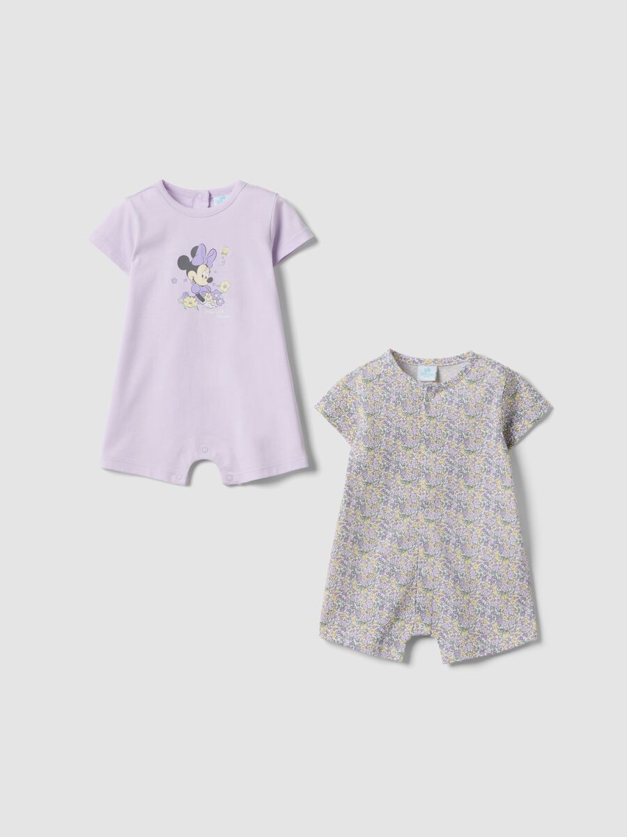 2-pack multicolour 100% cotton baby girl rompers with Minnie_0
