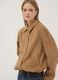 Beige regular-fit jacket with zip and buttons_0