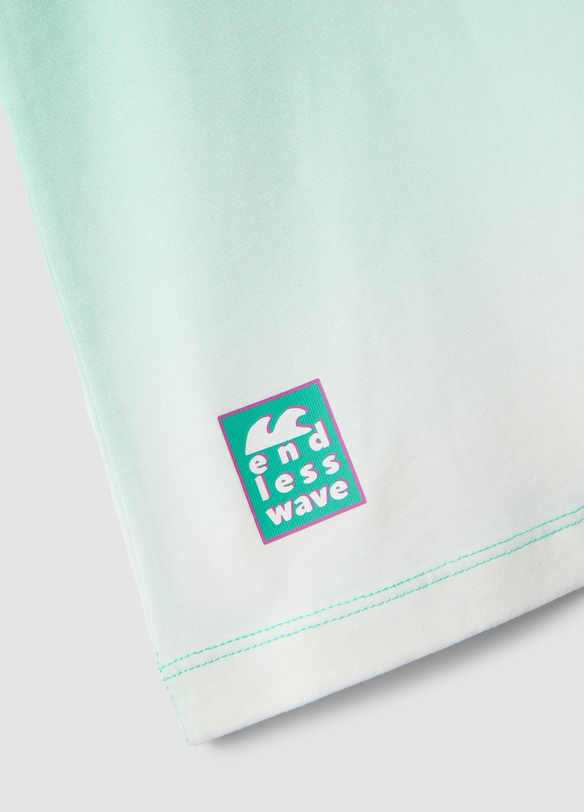 Green ombr&eacute; pure cotton vest top