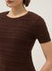 Brown pure cotton regular fit knitted shirt_3