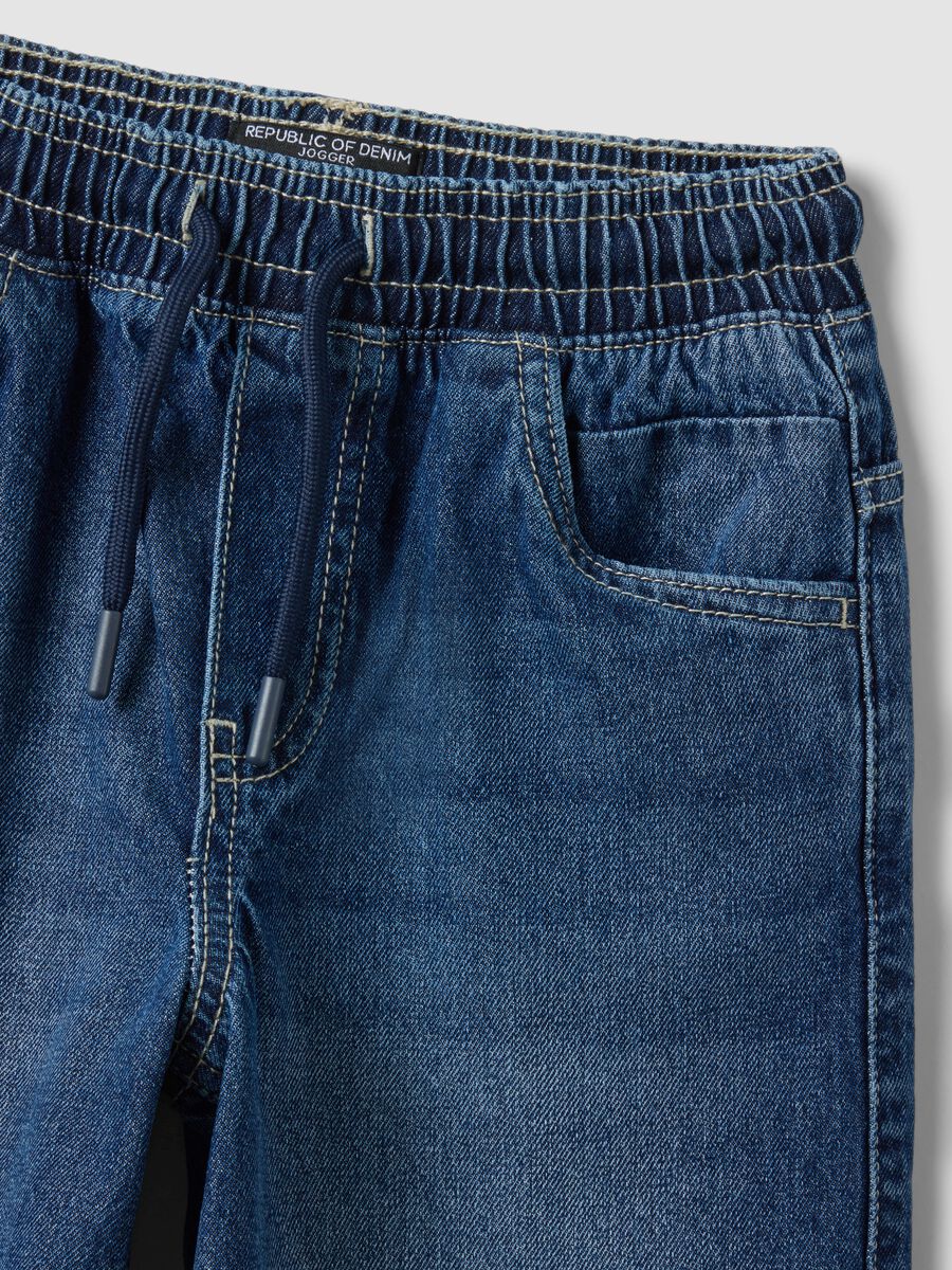 Boys&rsquo; blue denim shorts in 100% cotton, regular fit_2
