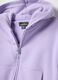 Girls' purple hoodie with zip, regular fit pure cotton_2