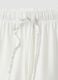 White stretchy viscose blend pyjama shorts regular fit_5