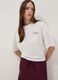 White pure cotton T-shirt with embroidery, boxy fit_0