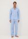 Light blue organic cotton pyjamas with collar_0