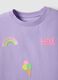 Girls' regular fit purple stretch cotton t-shirt with embroidery_2
