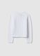 Girls' White Pure Cotton Cardigan Regular Fit with Button_1
