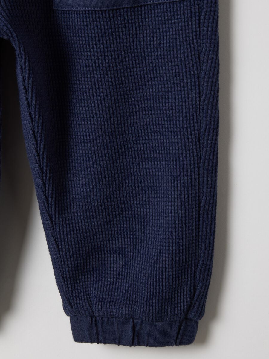 Boys' Regular Fit Blue Pure Cotton Trousers_3