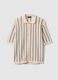 Multicolour striped pure cotton polo with bowling collar, regular fit_5