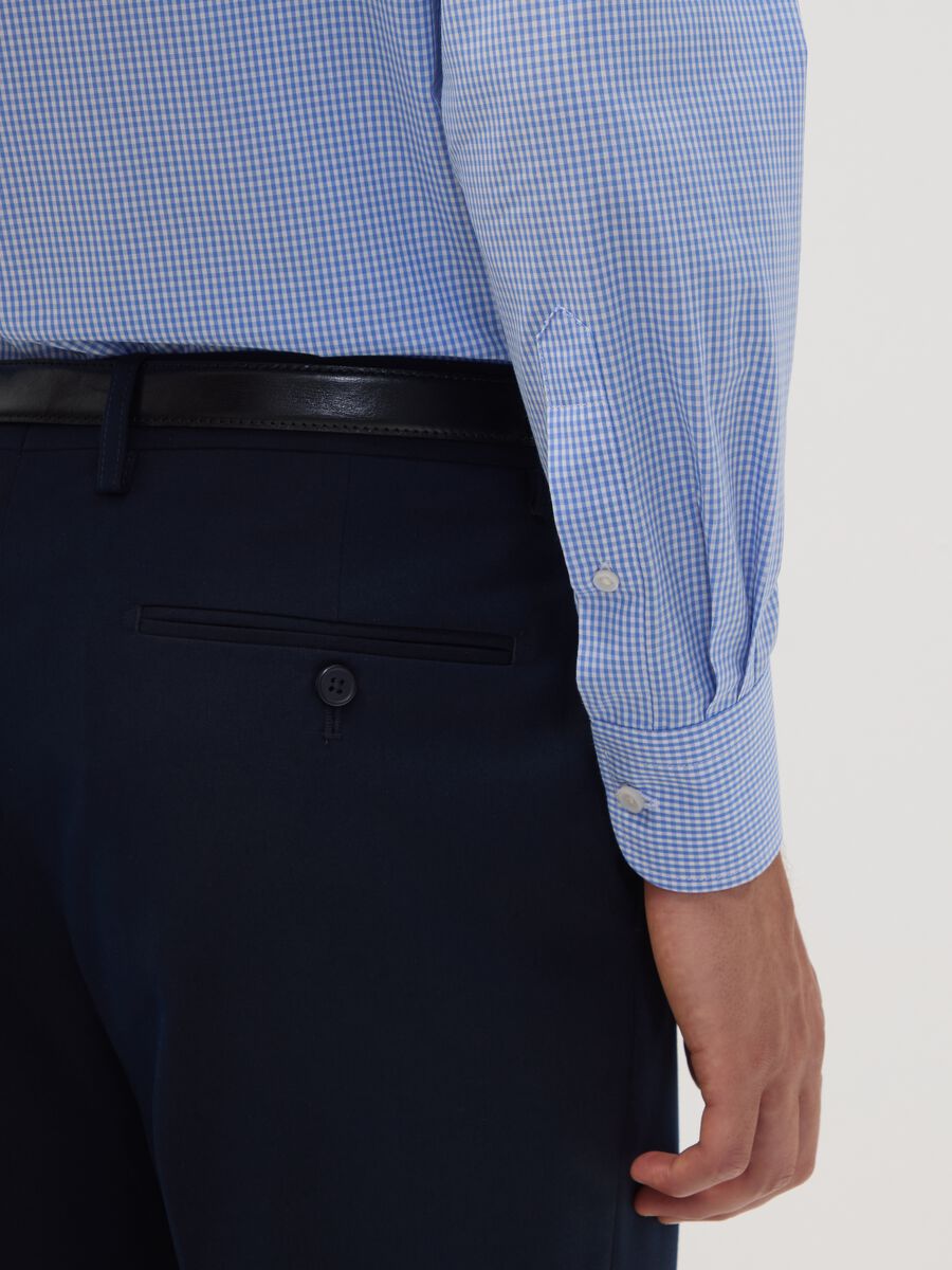 Light blue cotton-blend shirt with button-down collar, easy-iron, regular fit_2