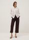 White pure cotton shirt in regular fit with plaid pattern_0