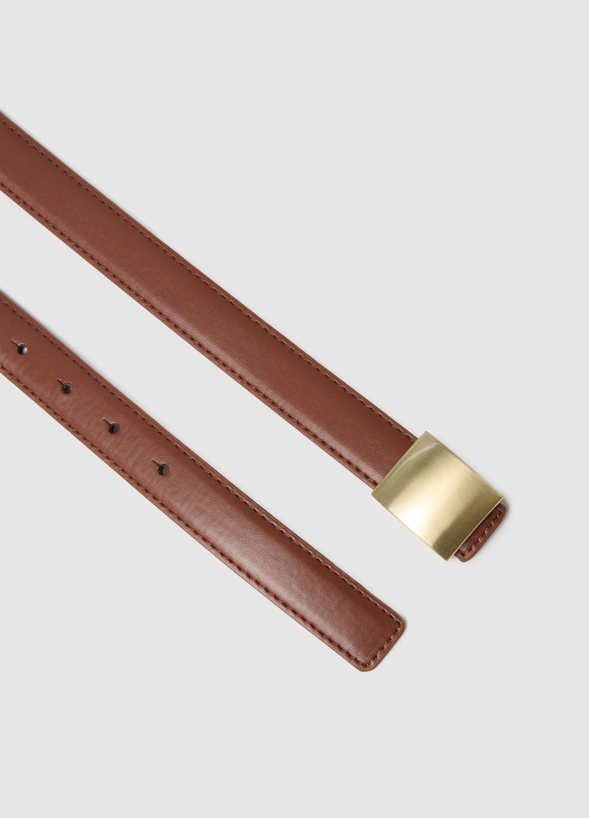 Brown Belt with Gold Buckle