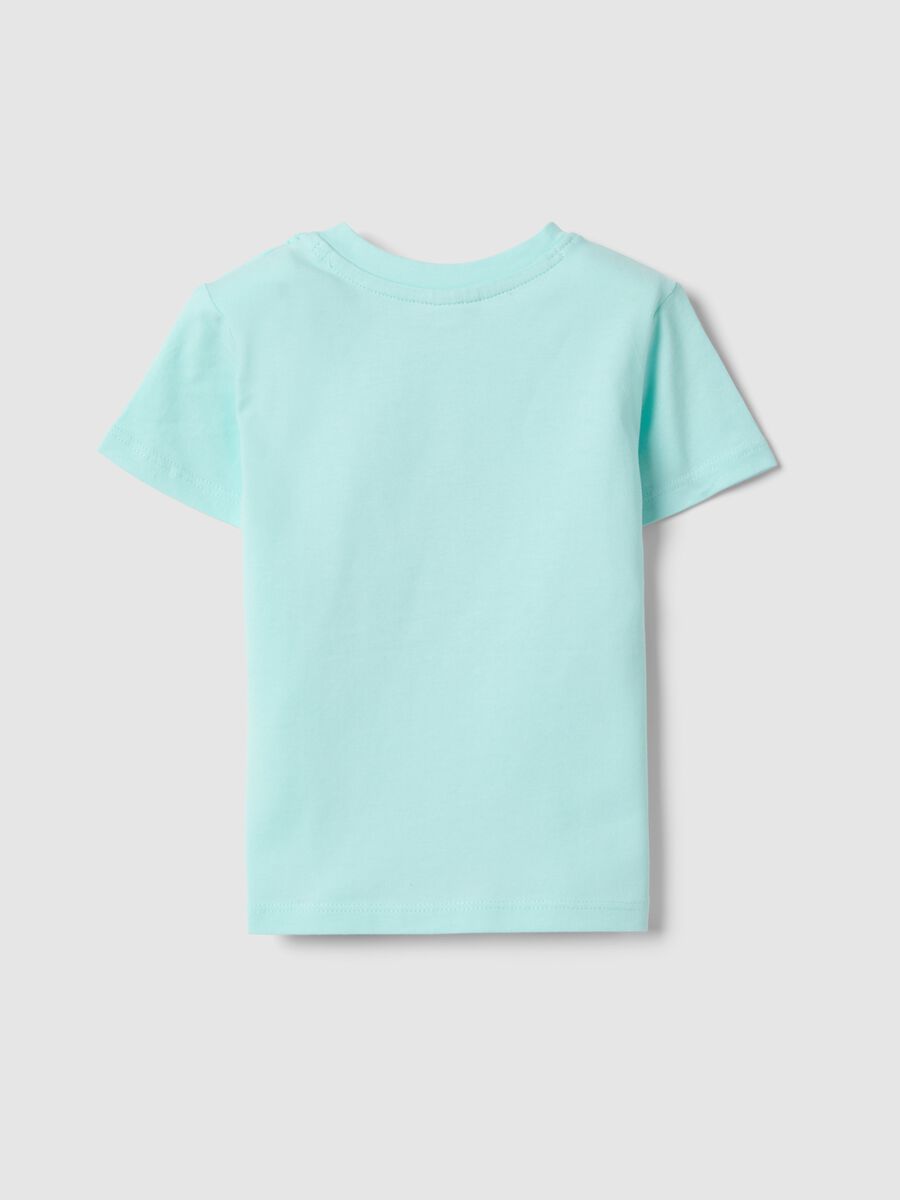 White pure cotton children's regular fit t-shirt with rider print_1