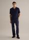 Regular fit pure linen blue trousers_0