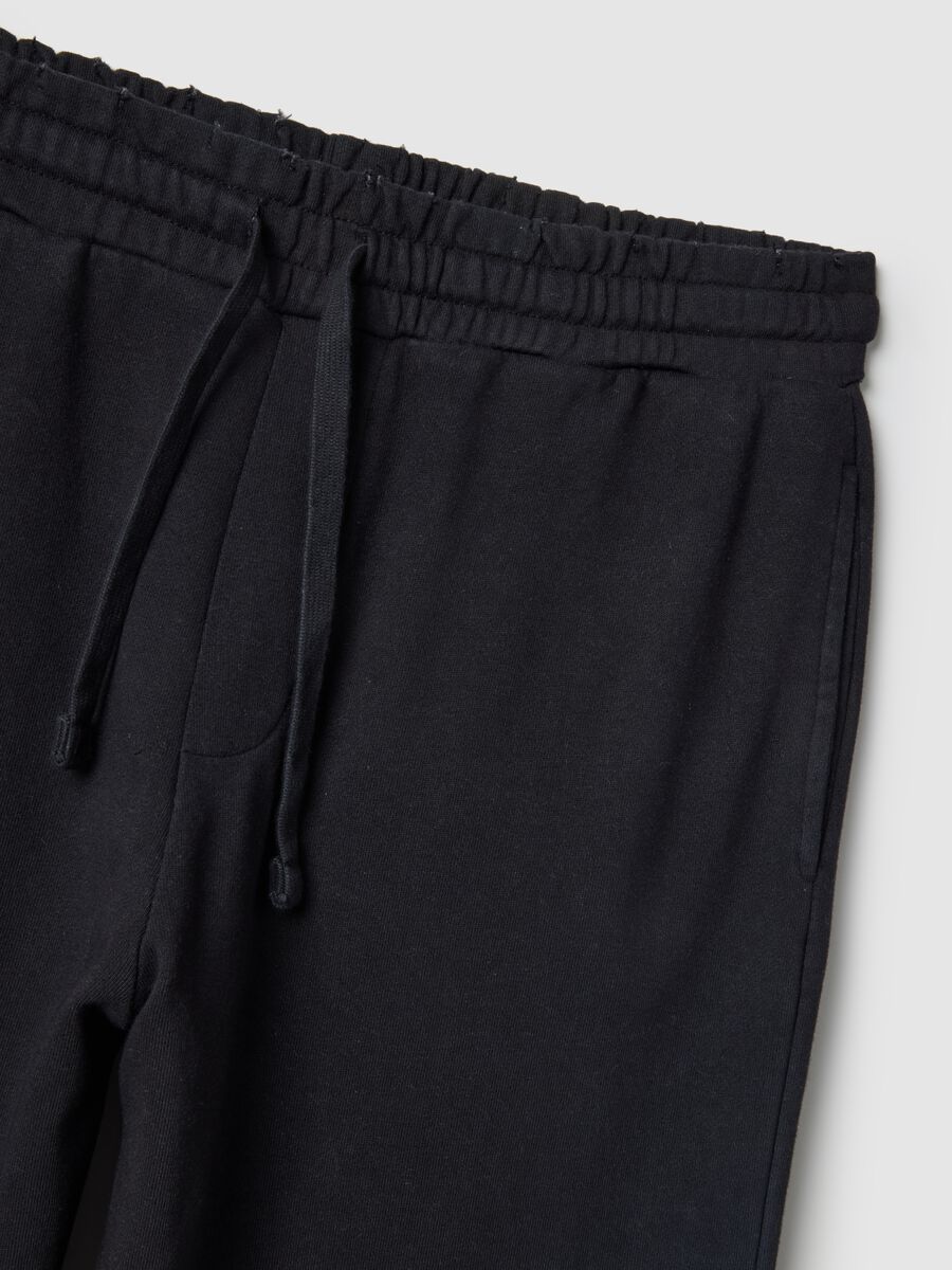 Pantaloni jogger neri in misto cotone oversize fit_5