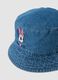 Blue denim pure cotton girls&rsquo; hat with Minnie_2